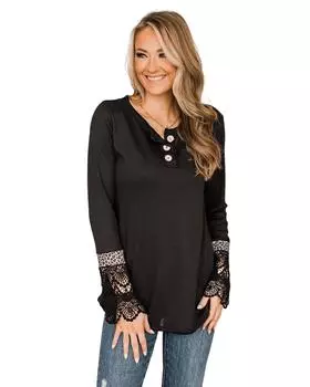 Azura Exchange Вязаный топ с леопардовым принтом и пуговицами M чёрный