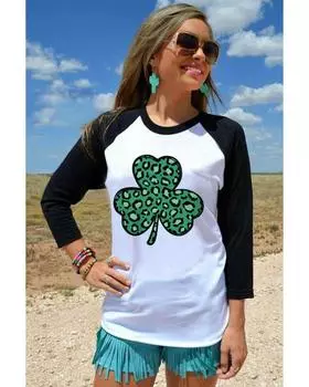 Azura Exchange Leopard Spotted St Patricks Day T-Shirt M чёрный