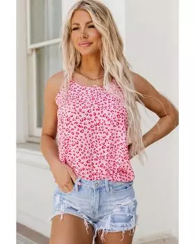 Azura Exchange Свободный топ с бретельками на спине L леопардовый