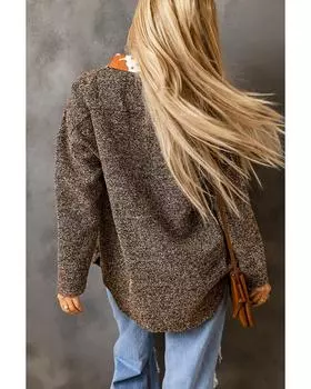 Azura Exchange Лоскутная куртка-рубашка на пуговицах M чёрный