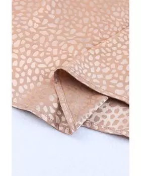 Azura Exchange Майка с леопардовым принтом и воротником-стойкой L розовый