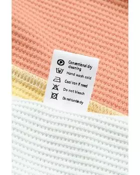 Azura Exchange Майка-топ вафельного трикотажа с цветными блоками и V-образным вырезом XL разноцветный