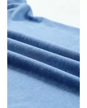 Azura Exchange Футболка с V-образным вырезом из минеральной ткани S небесно-голубой