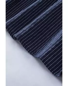 Azura Exchange Мини-платье без рукавов с полосатым принтом S синий