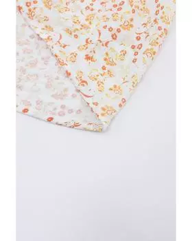 Azura Exchange Мини-платье в стиле бохо с цветочным принтом и рукавами-фонариками L абрикосовый