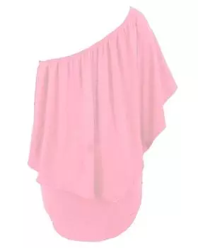 Azura Exchange Многослойное розовое мини-платье-пончо XL розовый