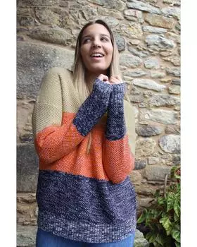 Azura Exchange Netted Texture Pullover Sweater S коричневый