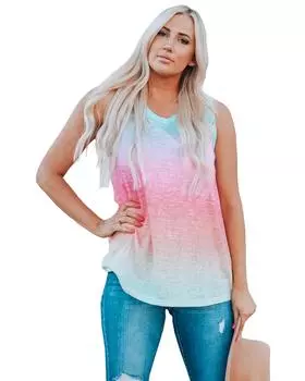 Azura Exchange Ombre Tank Top L разноцветный