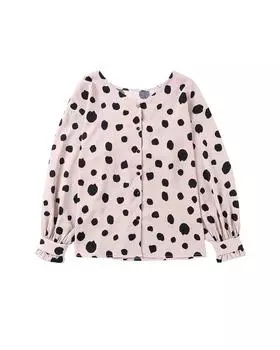 Azura Exchange Блузка свободного кроя с рукавами-фонариками и манжетами на пуговицах XL розовый