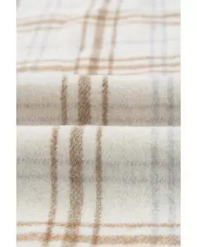 Azura Exchange Пальто-рубашка с клетчатым узором на пуговицах и разрезами S хаки