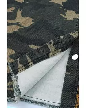 Azura Exchange Лоскутная камуфляжная куртка S леопардовый