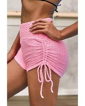 Azura Exchange Pink Butt Lifting High Waist Yoga Shorts M розовый