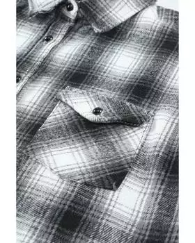 Azura Exchange Plaid Buttons Pocketed Shacket L чёрный