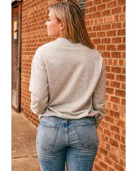 Azura Exchange Plaid Car Graphic Print Sweatshirt L серый