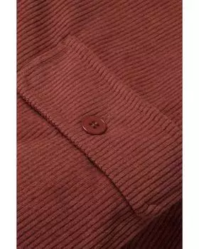 Azura Exchange Plaid Print Corduroy Double-sided Jacket M красный