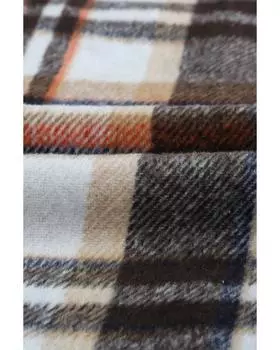 Azura Exchange Куртка с клетчатым принтом и карманами S синий