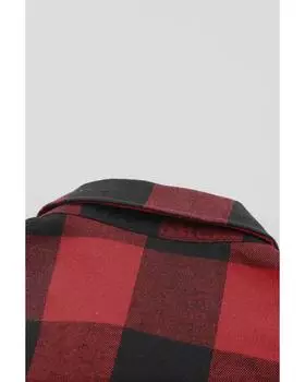 Azura Exchange Plaid Shirt Coat 2XL красный