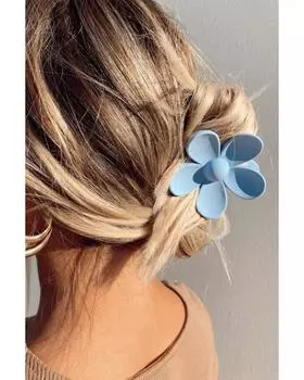 Azura Exchange Plastic Flower Hair Claw Clip ONE SIZE небесно-голубой
