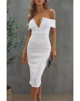 Azura Exchange Платье Midi M белый