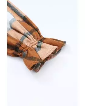 Azura Exchange Платье-рубашка цвета хаки с оборками на рукавах M хаки