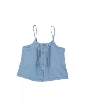 Джинсовая майка Azura Exchange с плиссировкой XL небесно-голубой