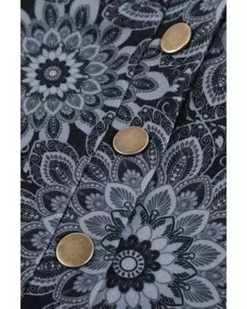 Azura Exchange Pocket Hoodie with Tribal Print 2XL серый