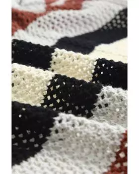 Azura Exchange Полосатый кардиган с цветными блоками M чёрный