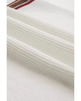 Azura Exchange Полосатый свитер Хенли L белый