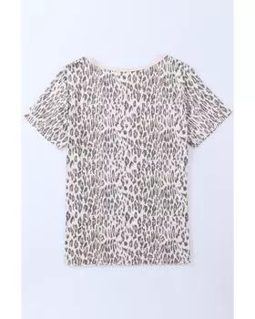 Azura Exchange Повседневная футболка с принтом животных S леопардовый