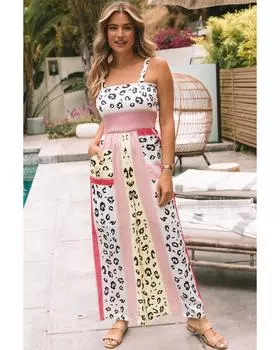 Azura Exchange Комбинезон с принтом и карманами L красный