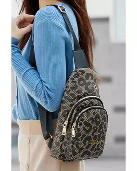 Azura Exchange Print PU Leather Sling Bag ONE SIZE леопардовый
