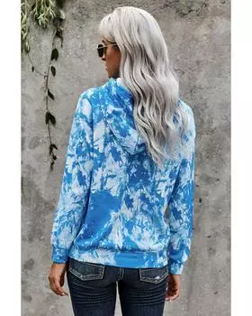 Azura Exchange Print Pullover Hoodie M синий