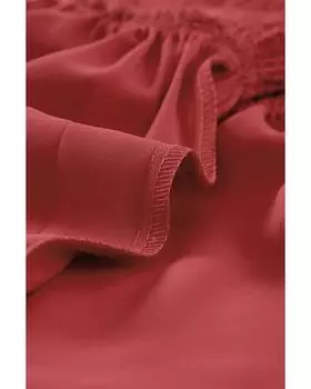 Azura Exchange Топ с рукавами-фонариками и сборками XL красный