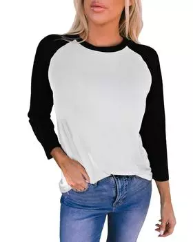 Azura Exchange Raglan Sleeve Pullover Top M чёрный