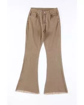 Azura Exchange Расклешенные джинсы цвета хаки с высокой талией 10 US хаки