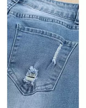 Azura Exchange Расклешенные джинсы - Темно-вымытые, средняя посадка 16 US небесно-голубой