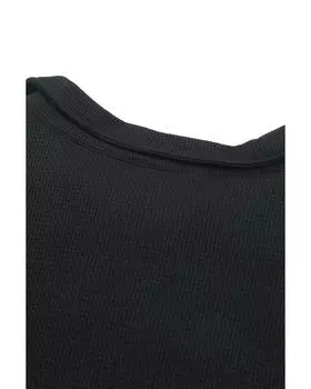 Azura Exchange Ribbed Zipper Sweatshirt and High Waist Shorts Set XL чёрный