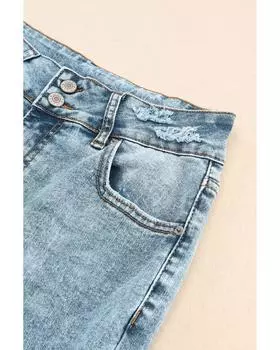 Azura Exchange Ripped Detail Flare Bottom Jeans 12 US небесно-голубой