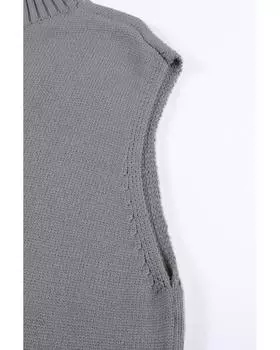 Azura Exchange Роскошный вязаный жилет, пуловер, свитер XL серый