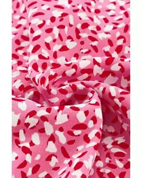 Azura Exchange Рубашка с оборками на рукавах и пуговицах XL розовый