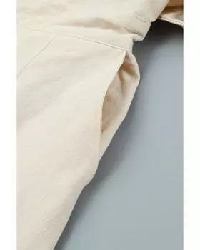 Azura Exchange Ruffled Strapless Wide Leg Jumpsuit L бежевый