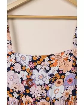 Azura Exchange Сарафан макси с глубоким вырезом на спине и цветочным принтом M разноцветный