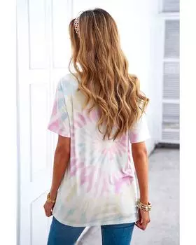 Azura Exchange SAY YES TO ADVENTURE Футболка с принтом тай-дай S белый