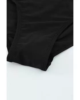 Azura Exchange Слитный купальник с точечным принтом и оборками S чёрный