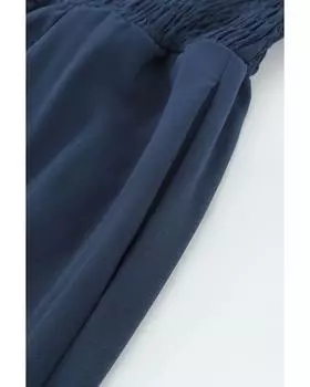 Azura Exchange Комбинезон с широкими штанинами и сборками L синий