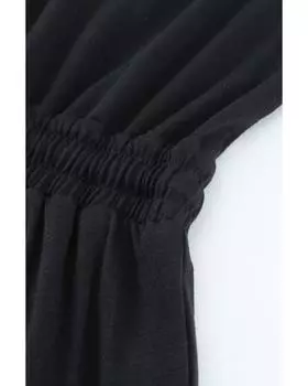 Azura Exchange Комбинезон на тонких бретельках с завязкой на талии XL чёрный