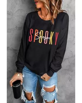 Azura Exchange Spooky Season Halloween Graphic Sweatshirt XL чёрный
