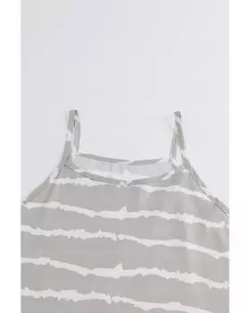 Azura Exchange Striped Spaghetti Strap Dress XL серый