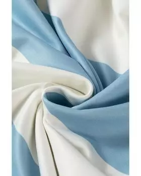 Azura Exchange Светло-голубой полосатый топ с заниженной линией плеч и длинными рукавами в цветочных блоках XL светло-синий