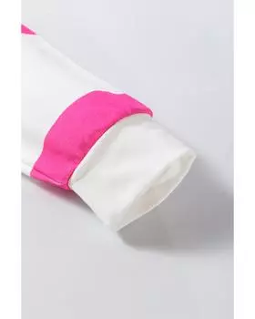 Azura Exchange Светло-розовый полосатый топ с заниженной линией плеч и длинными рукавами в цветочных блоках L светло-розовый